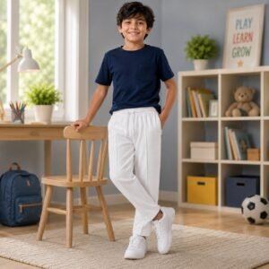 boys pk trouser white 4