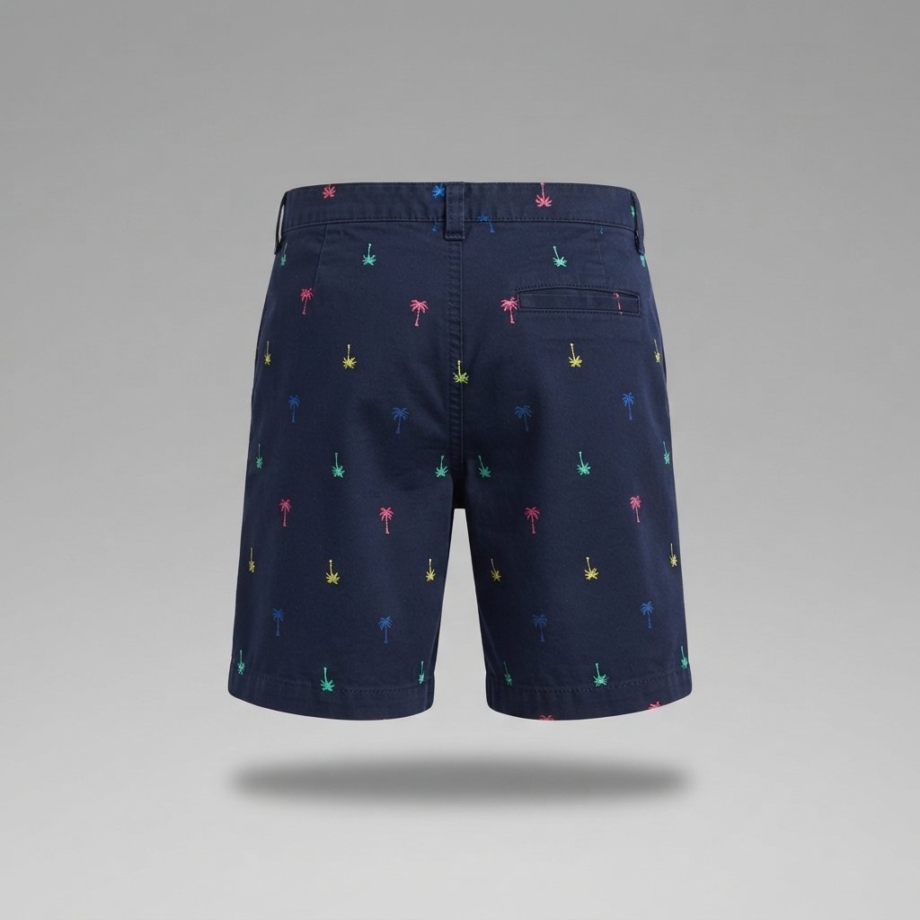 navy blue shorts with palm 202607091841
